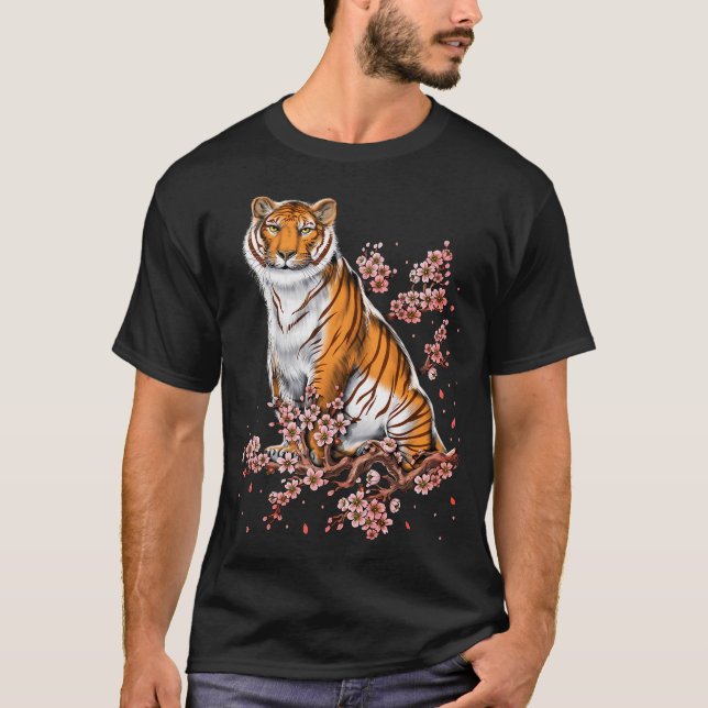 Cherry Blossom Tiger T-Shirt (Front)