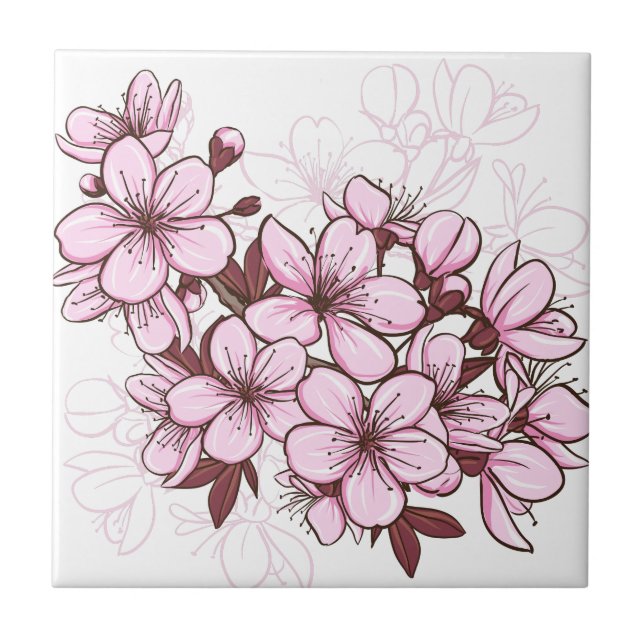 Cherry blossom tile (Front)