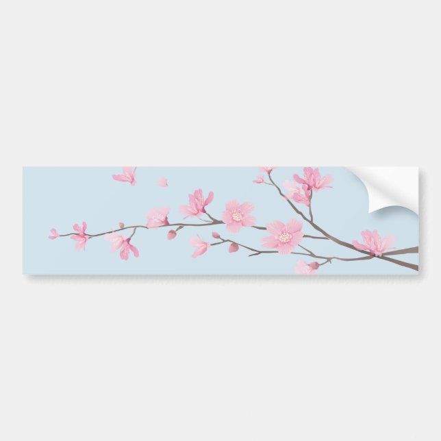 Cherry Blossom - Transparent-Background Bumper Sticker (Front)