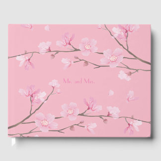 Cherry Blossom - Transparent Background Guest Book