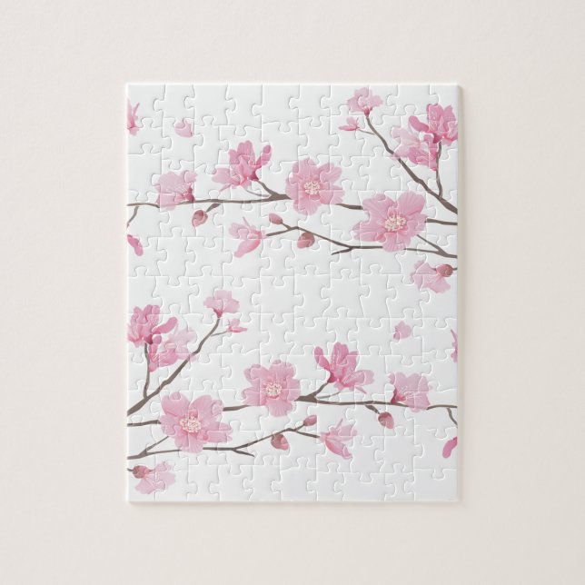 Cherry Blossom - Transparent-Background Jigsaw Puzzle (Vertical)