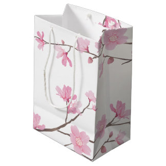 Cherry Blossom - Transparent Background Medium Gift Bag