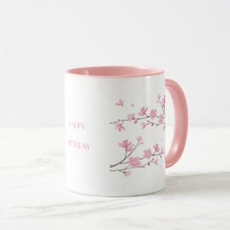 Cherry Blossom - Transparent-HAPPY BIRTHDAY Mug