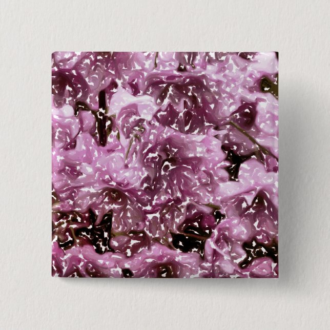 CHERRY BLOSSOM TREE 15 CM SQUARE BADGE (Front)