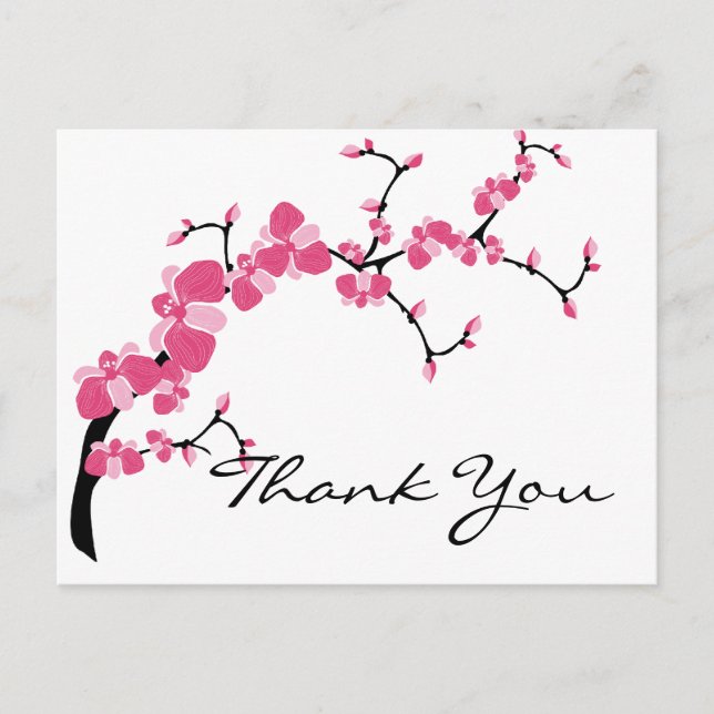 Cherry Blossom Tree Branch Customisable Postcards (Front)