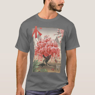 Cherry Blossom Tree Japanese Sakura Art Print Grap T-Shirt