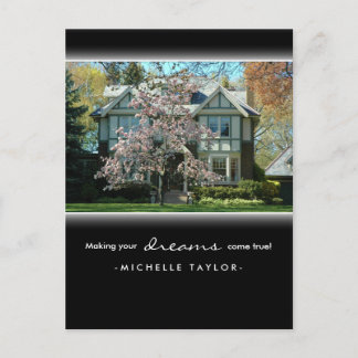 Cherry Blossom Tree Real Estate House Postcard