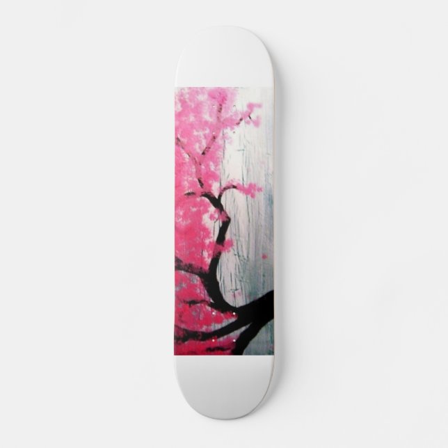 Cherry blossom tree skateboard (Front)