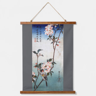 Cherry Blossom Tree with Swallow, Hiroshige Hanging Tapestry