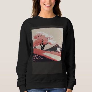 Cherry Blossom trees pink shades of countryside hi Sweatshirt