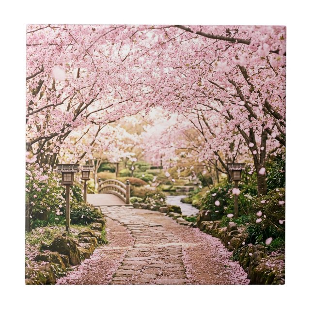 Cherry Blossom Trees Tile (Front)