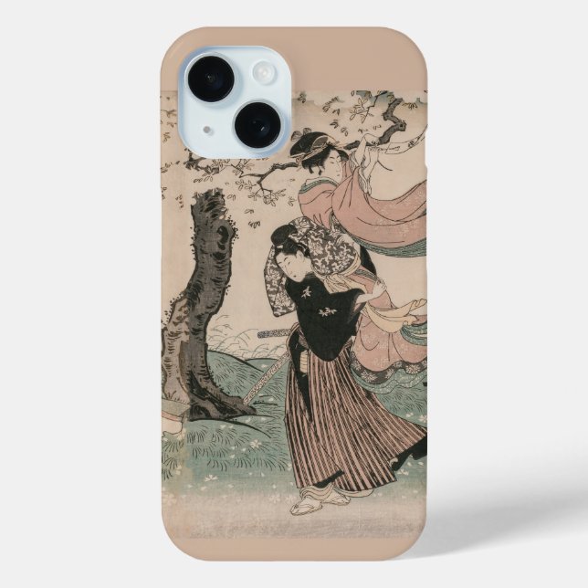 Cherry Blossom Viewing in Spring Japanese Ukiyo-e Case-Mate iPhone Case (Back)