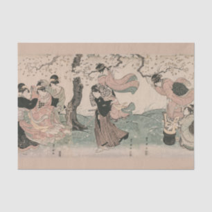 Cherry Blossom Viewing in Spring Japanese Ukiyo-e Tissue Paper