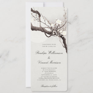 Cherry Blossom -  Vintage Art Wedding Invitation