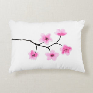 Cherry Blossom Watercolor Decorative Cushion