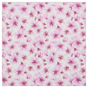 Cherry blossom watercolor fabric