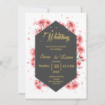 cherry blossom watercolor Invitation