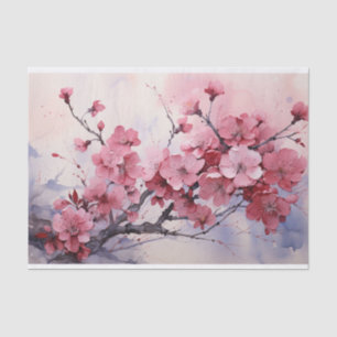 Cherry Blossom Watercolour Tissue Paper