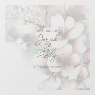 Cherry Blossom Wedding Banner Floor Decal