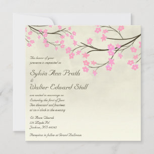Cherry Blossom Wedding Invitation