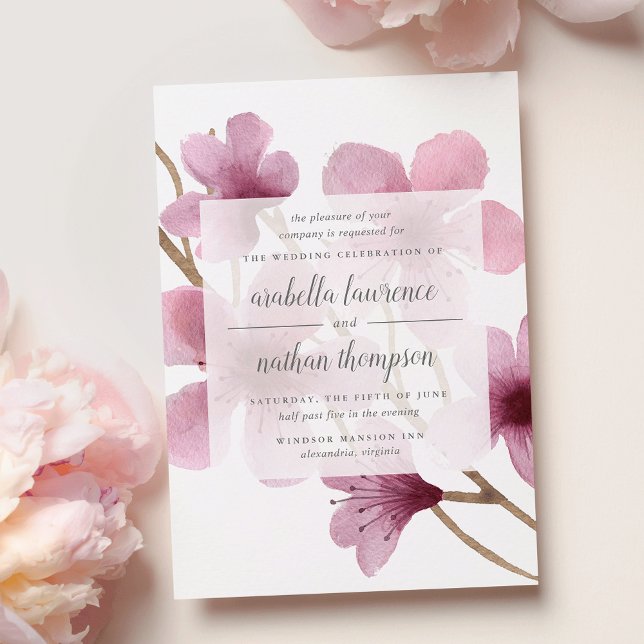 Cherry Blossom Wedding Invitation (Creator Uploaded)