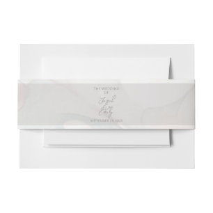 Cherry Blossom Wedding Invitation Belly Band