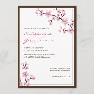 Cherry Blossom Wedding Invitations