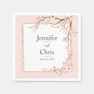 Cherry Blossom Wedding Napkin