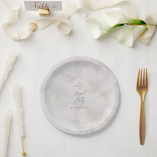 Cherry Blossom Wedding Personalised Paper Plate