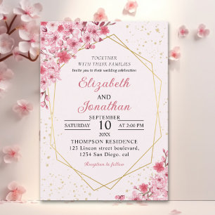 Cherry Blossom Wedding – Sakura Floral Wedding Invitation