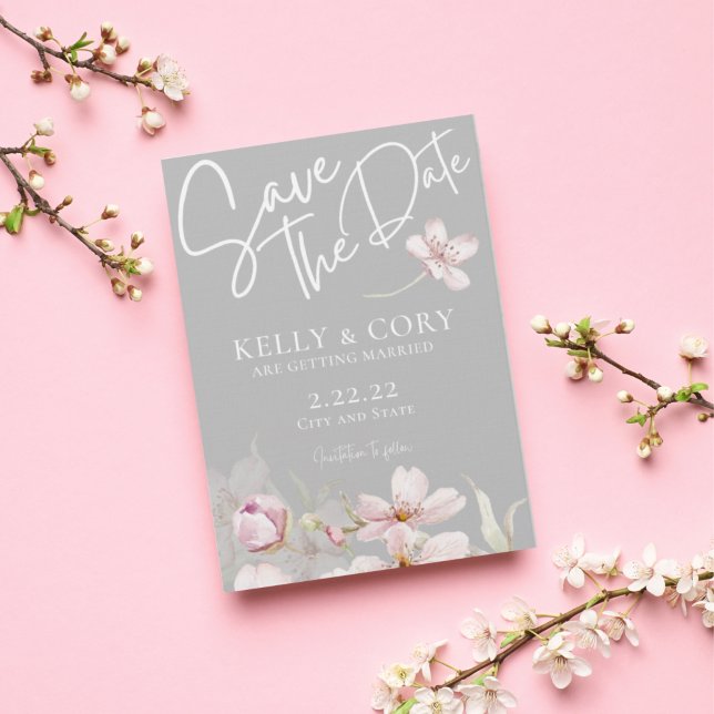 Cherry Blossom Wedding Save The Date Cards  (Creator Uploaded)