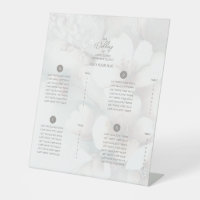 Cherry Blossom Wedding Seating Chart Pedestal Sign