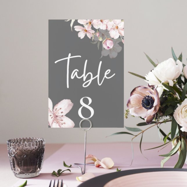 Cherry Blossom Wedding Table Card (Creator Uploaded)