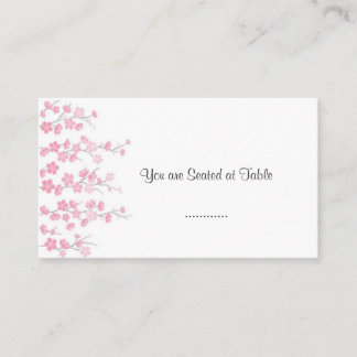 cherry blossom; wedding table seating place card