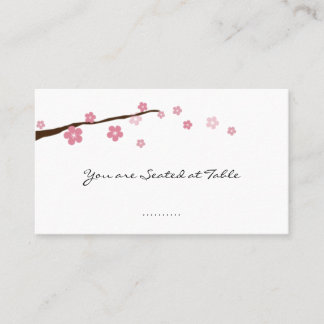 cherry blossom; wedding table seating place card