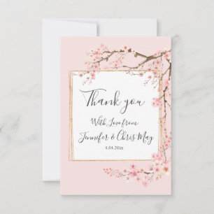 Cherry Blossom Wedding Thank You Card