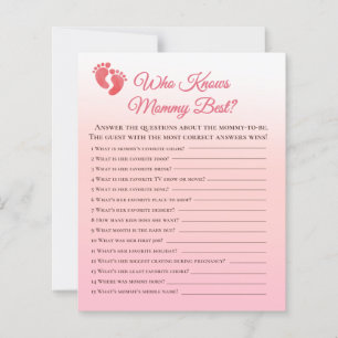 Cherry Blossom Who Knows Mommy Best Shower Game