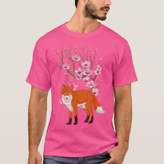 Cherry Blossom Wild Animal Florist Sakura Forest F T-Shirt