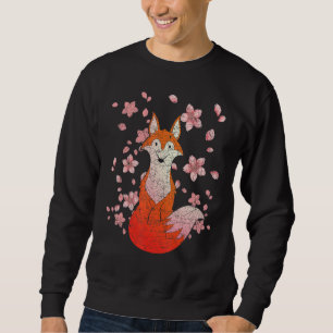 Cherry Blossom Wildlife Forest Animal Sakura Cut Sweatshirt