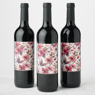 Cherry Blossom Wine Label