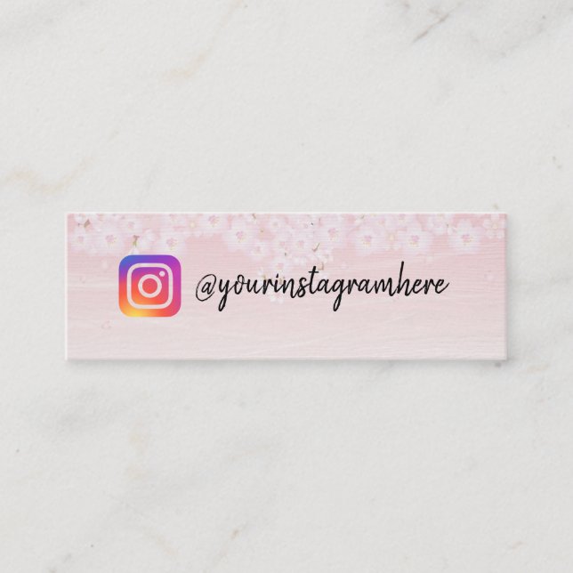 Cherry Blossom Wooden business card (Front)