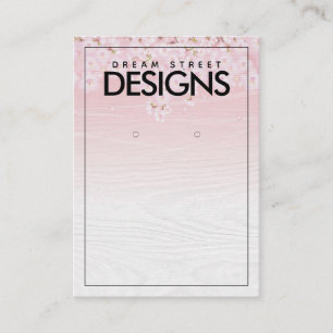 Cherry Blossom Wooden Earring Display Card