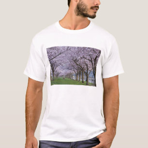 Cherry blossoms along Willamette river, USA T-Shirt