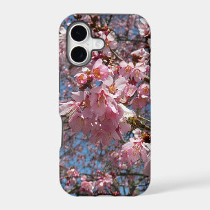 Cherry Blossoms and Bee Pink Spring Flowers