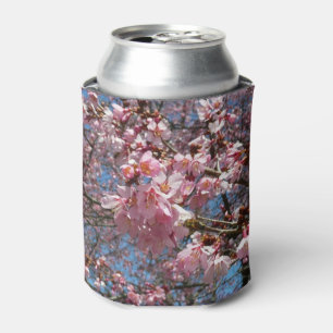 Cherry Blossoms and Bee Pink Spring Flowers Can Cooler