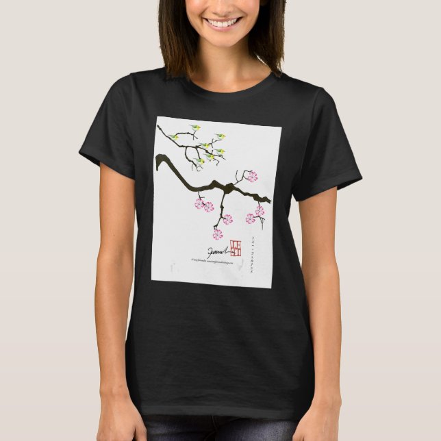 Cherry Blossoms And Birds Tony Fernandes T-Shirt (Front)