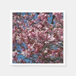 Cherry Blossoms and Blue Sky Spring Floral Napkin