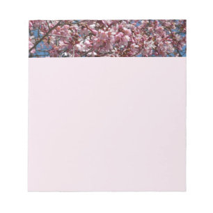 Cherry Blossoms and Blue Sky Spring Floral Notepad