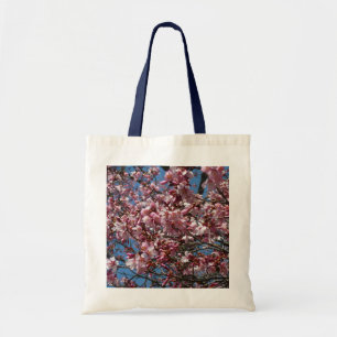Cherry Blossoms and Blue Sky Spring Floral Tote Bag