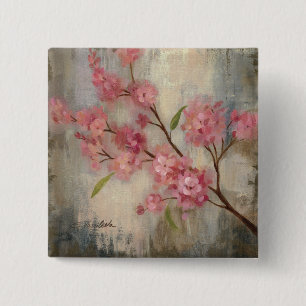 Cherry Blossoms and Branch 15 Cm Square Badge
